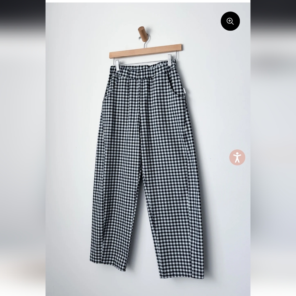 Le Bon Shoppe Arc Pants - Navy Gingham - Small EUC